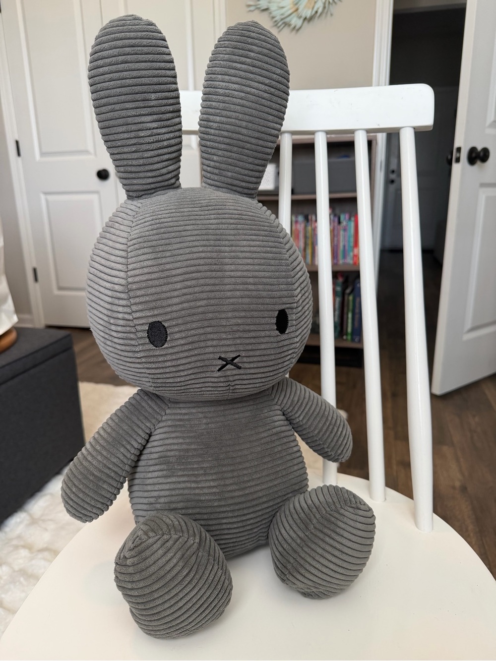 20” gray corduroy sitting Miffy plush